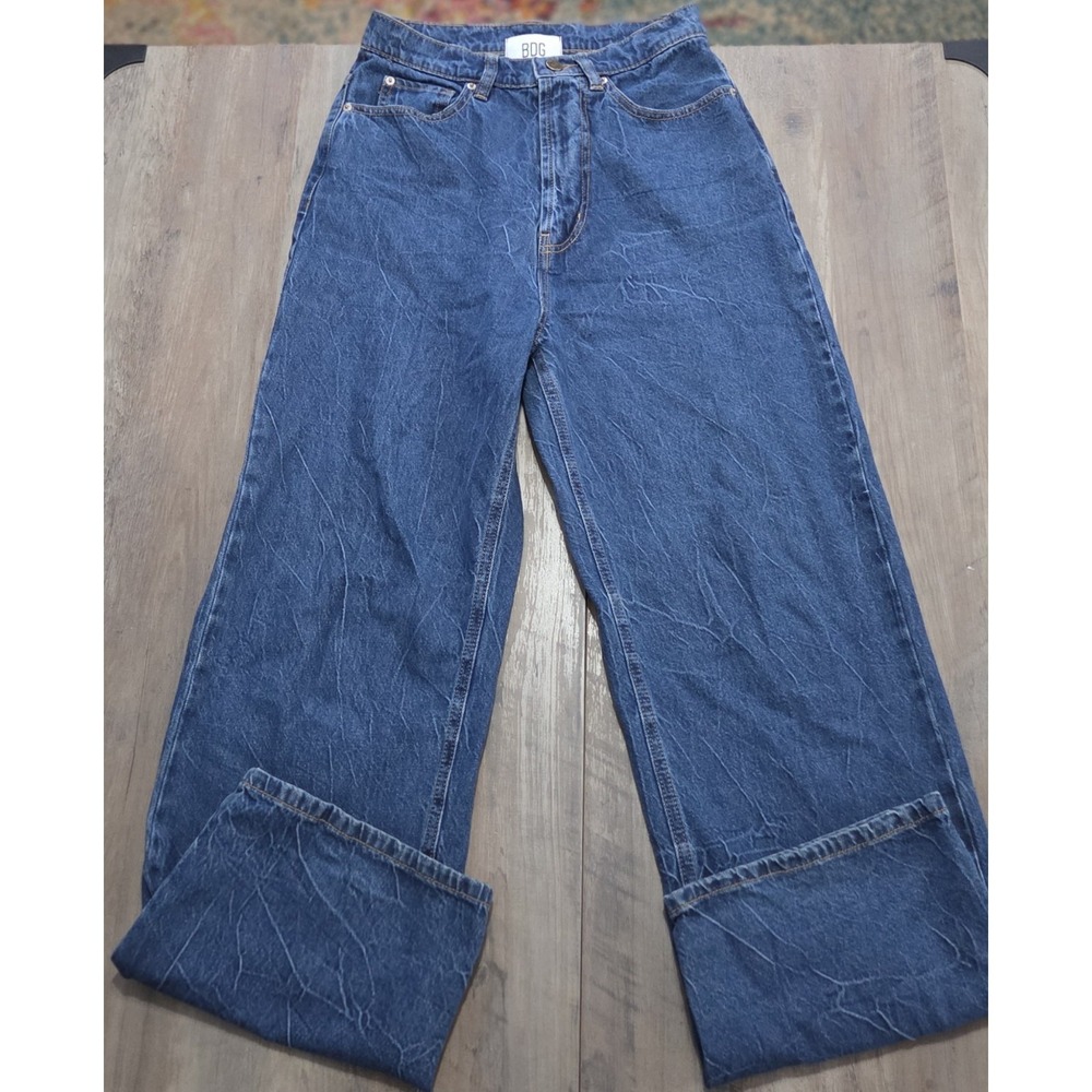 BDG Urban Outfitters Baggy Wide Leg High-rise Mid Blue Wash Jeans Women 25